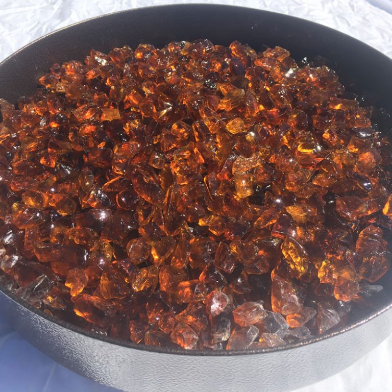 Amber Fire Glass